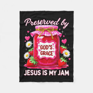 Jesus Mijn Jam Aardbei Coquette Nk Bewaard God’ Fleece Deken