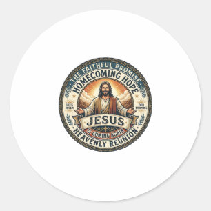 Jesus Militaire Partner Wachttrouw T-Shirt Inspira Ronde Sticker