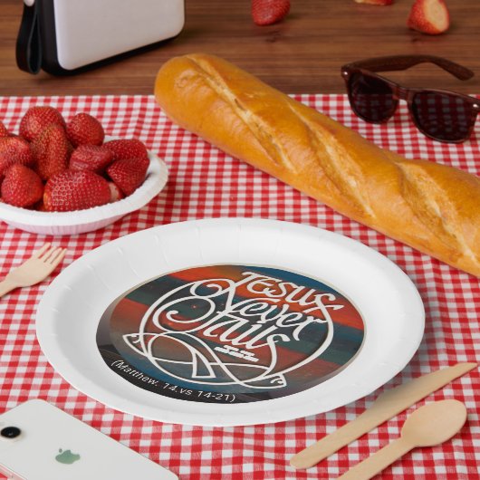 JESUS mislukt nooit Papieren Bordje (Picknick)