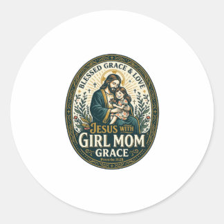 Jesús Moederschap Micro Identiteiten T-Shirt Geloo Ronde Sticker