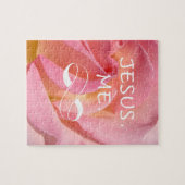 Jésus Moi Puzzle infini cadeaux Rose Fleur (Horizontal)