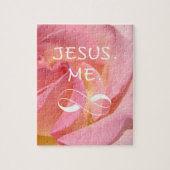 Jésus Moi Puzzle infini cadeaux Rose Fleur (Vertical)