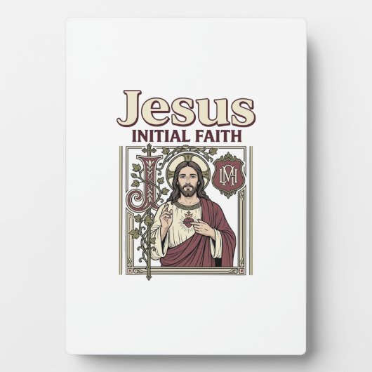Jesus-monogram initiaal geloof Jesus-monogram init Fotoplaat (voorkant)