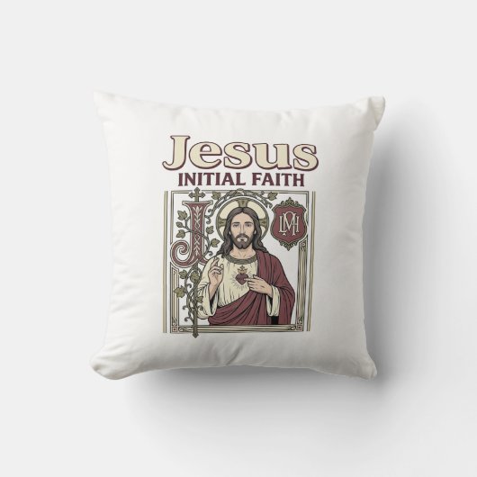 Jesus-monogram initiaal geloof Jesus-monogram init Kussen (Voorkant)