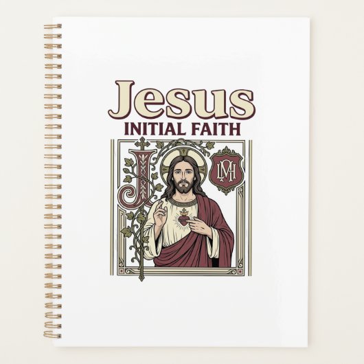 Jesus-monogram initiaal geloof Jesus-monogram init Planner (Voorkant)