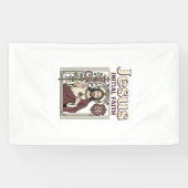 Jesus-monogram initiaal geloof Jesus-monogram init Spandoek (Horizontaal)