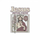 Jesus-monogram initiaal geloof Jesus-monogram init Sticker (Voorkant)