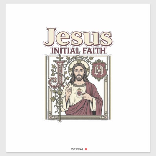 Jesus-monogram initiaal geloof Jesus-monogram init Sticker (Vel)