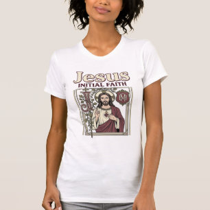 Jesus-monogram initiaal geloof Jesus-monogram init T-shirt