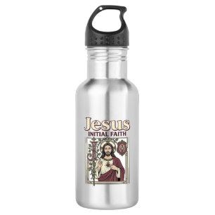 Jesus-monogram initiaal geloof Jesus-monogram init Waterfles