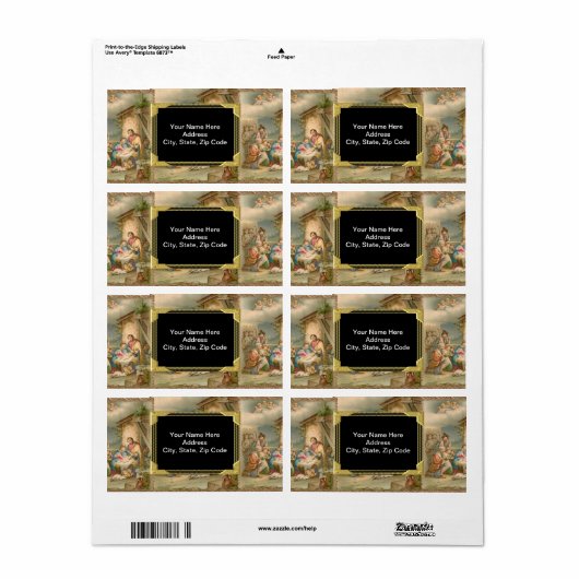 Jesus Monogram Labels (Full Sheet)