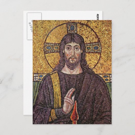 Jesus Mosaic Briefkaarten (Voorkant / Achterkant)