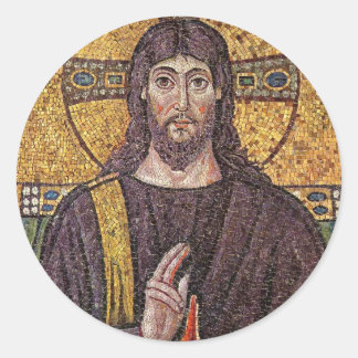 Jesus Mosaic Ronde Sticker