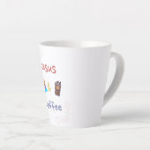 Jésus + Mug latte de café (Angle droit)