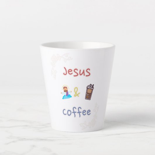 Jésus + Mug latte de café (Devant)
