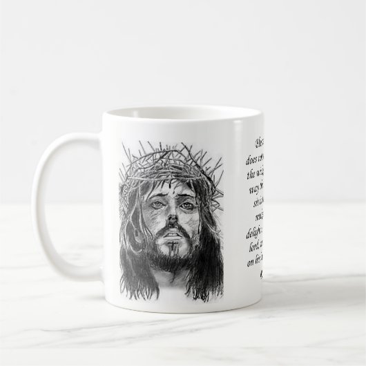 Jésus Mug Psaume 91:1-2 (Gauche)