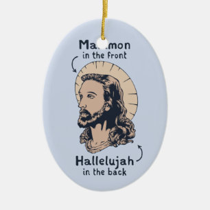 Jesus Mullet Keramisch Ornament