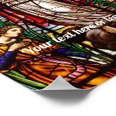 Jésus/Mur religieux - texte modifiable Poster (Coin)