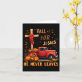 Jesus My Favourite Season Fall Christian Thanksgiv Kaart (Gele Bloem)