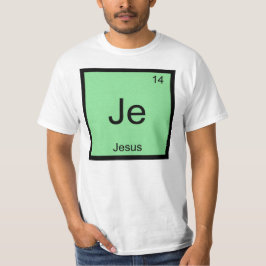 Jesús  Naam Chemie Element Periodiek Systeem T-shirt