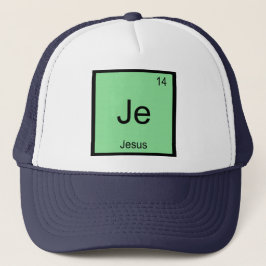 Jesus  Naam Chemie Element Periodiek Systeem Trucker Pet