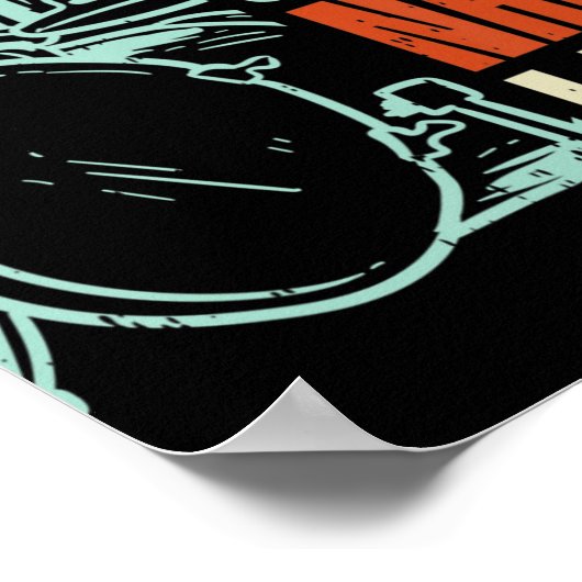 Jesus Name I Play Drums God Drumming Music Christi Poster (Hoek)