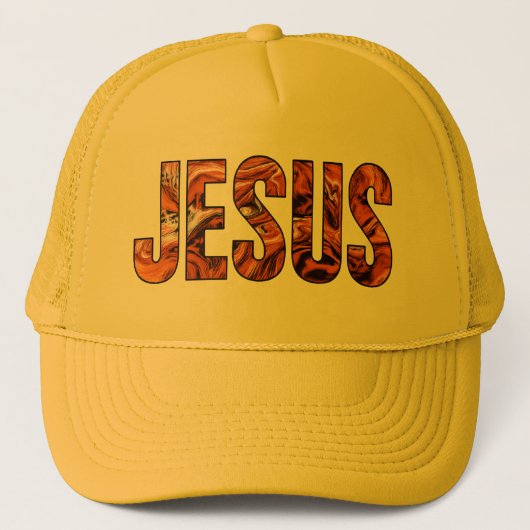 Jesus name on a cap trucker pet (Voorkant)