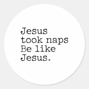 Jesus namiddagdutjes net als Jezus-liefhebbers Fun Ronde Sticker
