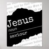 Jesus (Noun) : Poster de la Bible du KJV Sauveur (Devant)