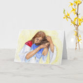 "Jésus Nous Contente." Carte de vœux (Fleur jaune)