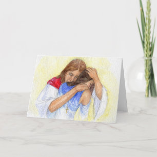 "Jésus Nous Contente." Carte de vœux