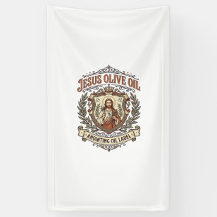 Jesus Olijfolie Zalfolie Label Jesus Olijfolie Spandoek