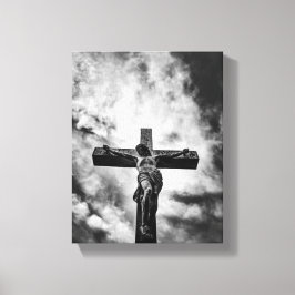 Jesus on the Cross – Faith and Redemption Canvas   Afdruk