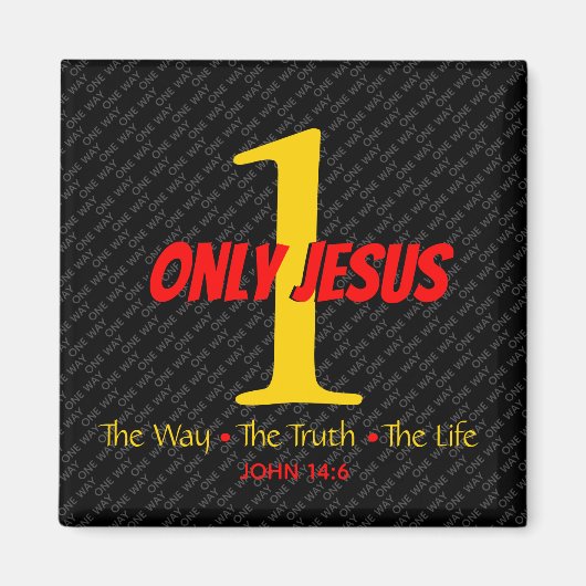 JESUS | One Way Truth Life | EENVOUDIGER Christeli Magneet (Voorkant)