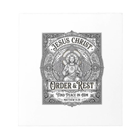 Jesus Ontruim Opgeruimd Thuis T-shirt Christelijk  Notitieblok (Voorkant)