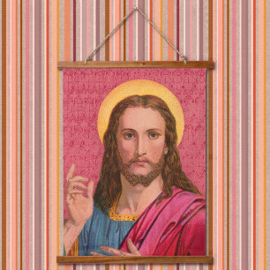 Jesus Onze Verlosser Hangend Paneel Wandkleed