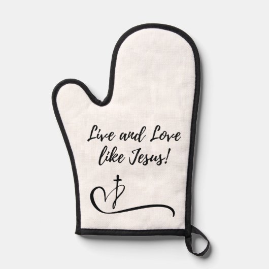 Jesus Oven Mitt en Pot Holder Ovenwant (Voorkant)