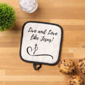 Jesus Oven Mitt en Pot Holder Pannenlap (Top down)