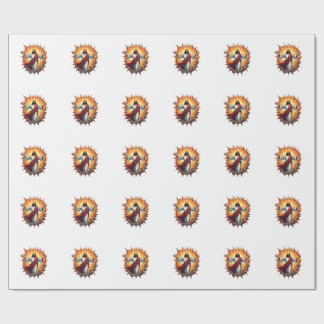 Jesus Overwinning Uitbarsting Vintage Gravure Shir Cadeaupapier