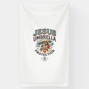 Jesus Paraplu Bescherming Jesus Paraplu Beschermin Spandoek