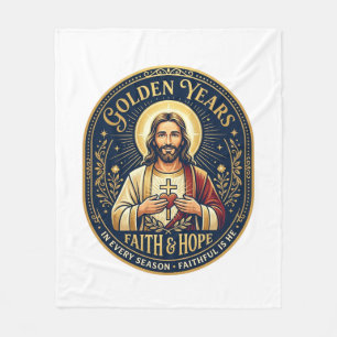 Jesus Pensioen Vintage T-shirt Christen Fleece Deken