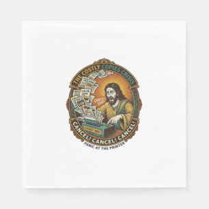 Jesus Per ongeluk 100 Kleurenkopieën Printer Fout Servet