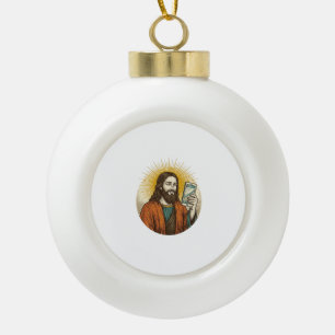 Jesus Per Ongeluk Video In Plaats Van Foto Camera Keramische Bal Ornament