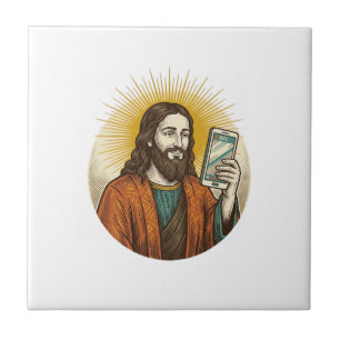 Jesus Per Ongeluk Video In Plaats Van Foto Camera  Tegeltje