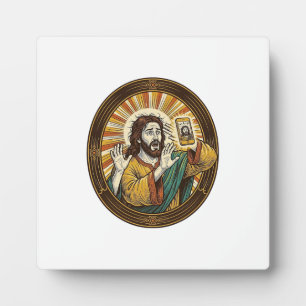 Jesus Per Ongeluk Voorcamera Dubbele Kin Selfie E Fotoplaat