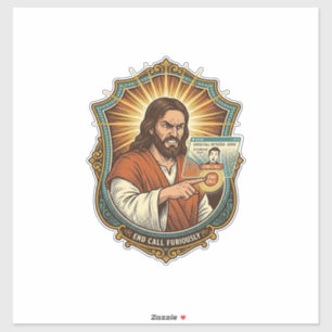 Jesus Per Ongewilde Videogesprek Dial Sociale Medi Sticker
