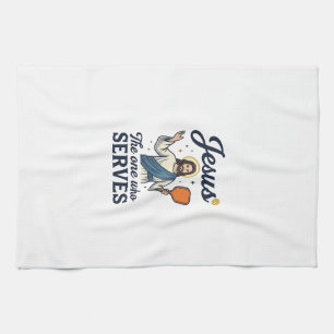 Jesus Pickleball De Persoon Die Dient Shirt Theedoek