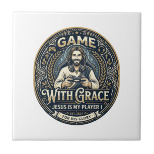 Jesus Pickleball Vintage T-shirt Christelijke Graf Tegeltje