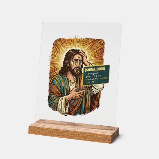 Jésus pleurant Erreur de syntaxe Codage Programmeu (Angle)