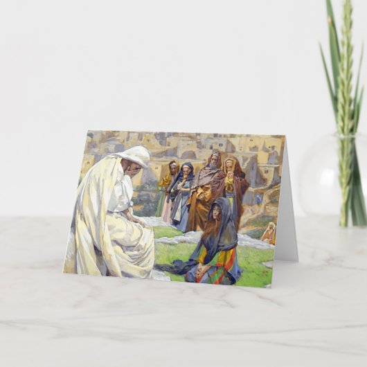 Jésus pleure sa carte de voeux de sympathie (Devant)